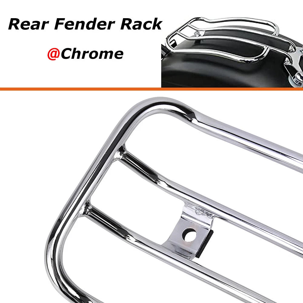 Rear Fender Solo Seat Luggage Rack For Harley Road King Street Glide Tour 97-15