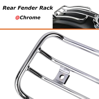 Rear Fender Solo Seat Luggage Rack For Harley Road King Street Glide Tour 97-15