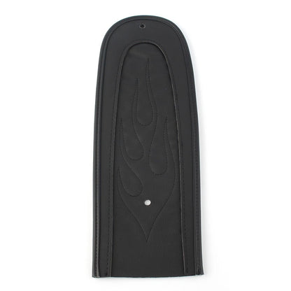 Flame Stitch Leather Rear Fender Bib For Harley Dyna 2006-2017 Motorcycle Black