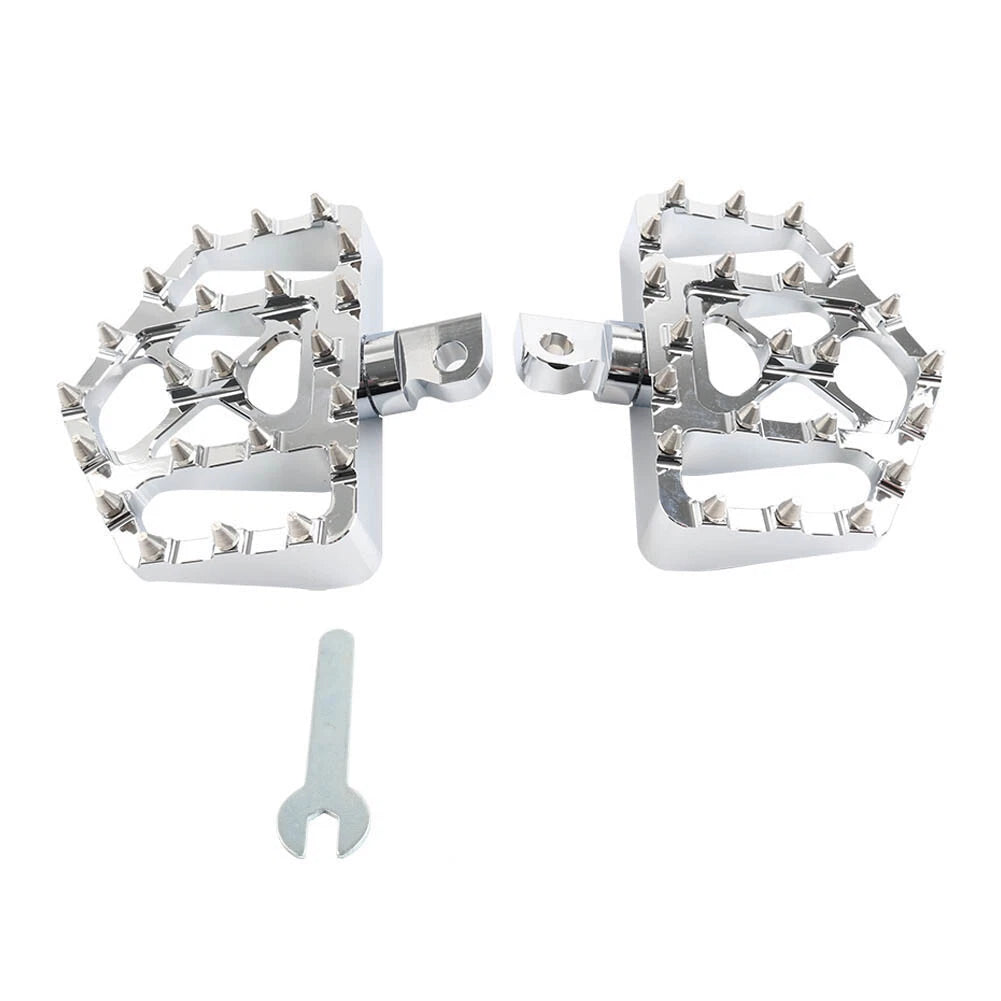 Wide Foot Pegs MX Style Floorboard Fit Harley Touring Sportster Softail Dyna