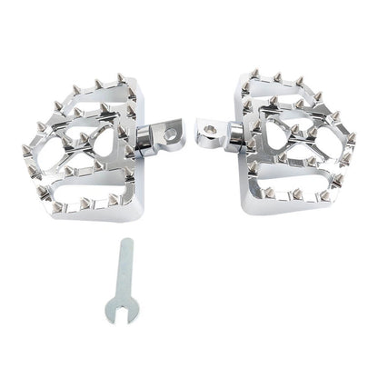 Wide Foot Pegs MX Style Floorboard Fit Harley Touring Sportster Softail Dyna