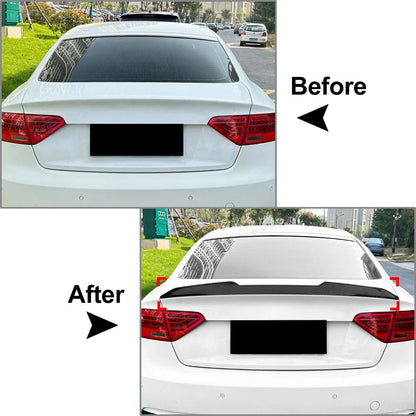 1Pc Glossy Black Rear Trunk Spoiler For Audi A5 S5 8T 4 Door Sportback 2007-2016