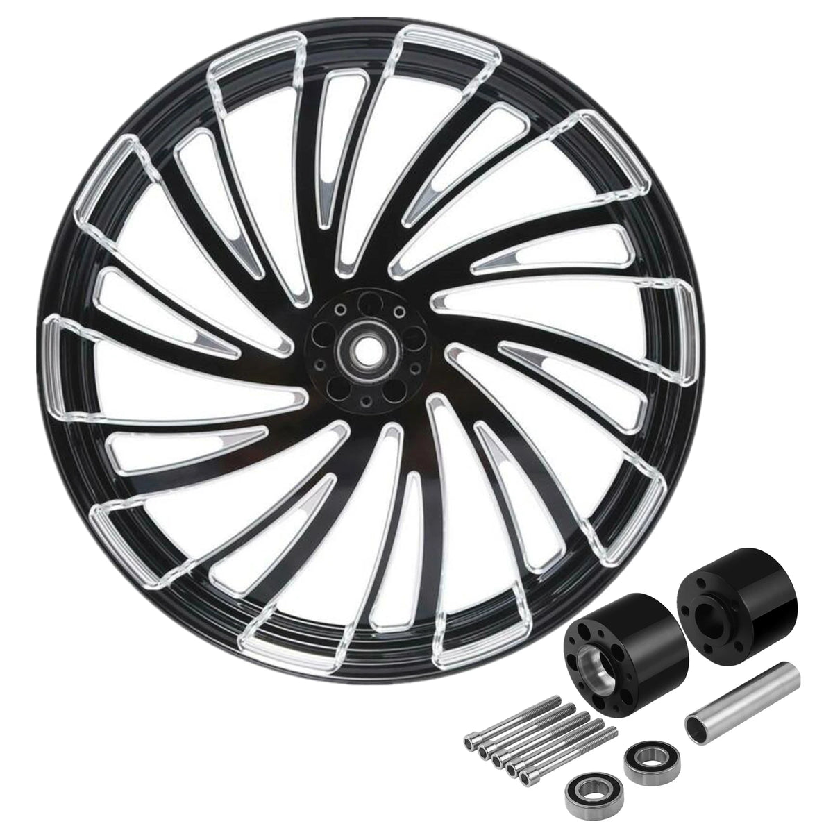 26" Front Wheel Rim Dual Disc Hub Fit For Harley Electra Road Glide 97-21
