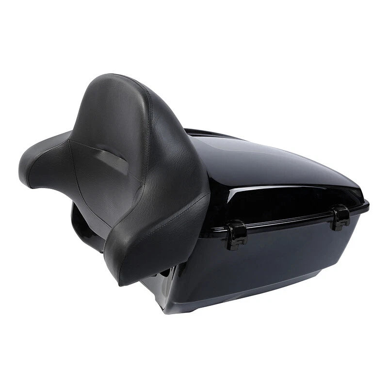 Black King Trunk Pad Mount Rack Fit For Harley Touring Electra Road Glide 14-26