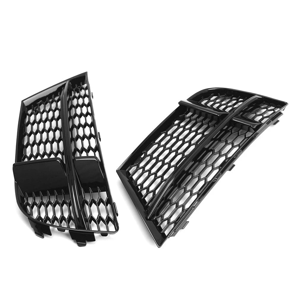 Open Mesh Honeycomb Front Bumper Fog Light Grille For Audi A3 S3