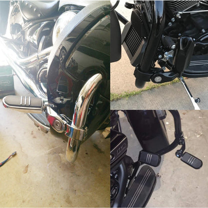 1-1/4" Short Highway Engine Guard Foot Pegs Footrests Mount Clamps For Touring