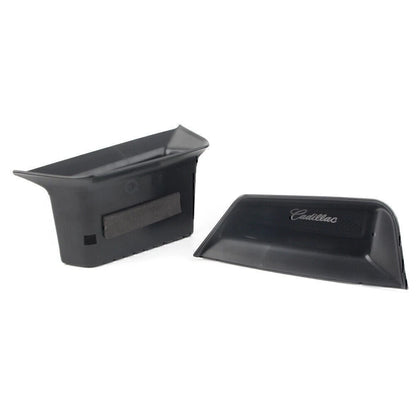 2 Pcs Front Door Armrest Storage Box Tray Bin Kit Black For Cadillac XT5 2017-19