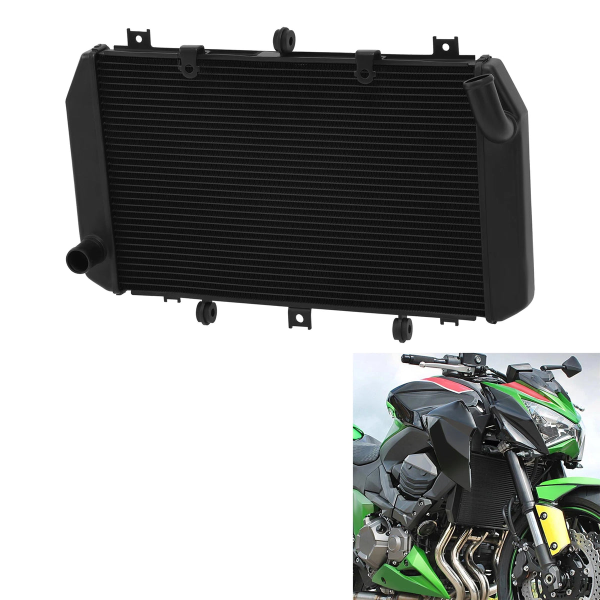 Radiator Cooler Cooling Fit For Kawasaki Z1000 2007-2009 Z800 2016 Z750 07-10 08