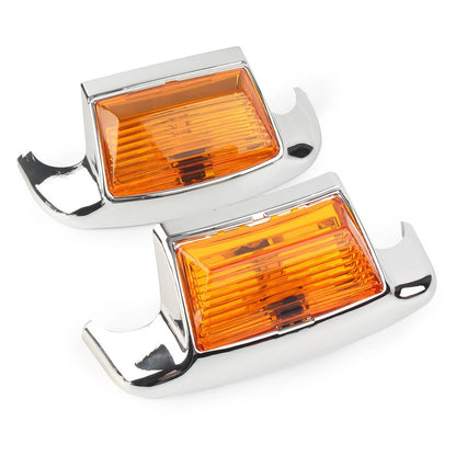 1Pair Front Rear Mudguard Trim LED Fender Tip Light for Harley FLHT/FLT 1980-13
