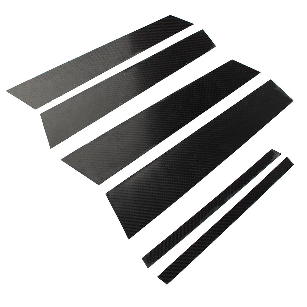 6x Exterior Door Window B Pillar Post Cover Trim For Alfa Romeo Giulia 2017-2021