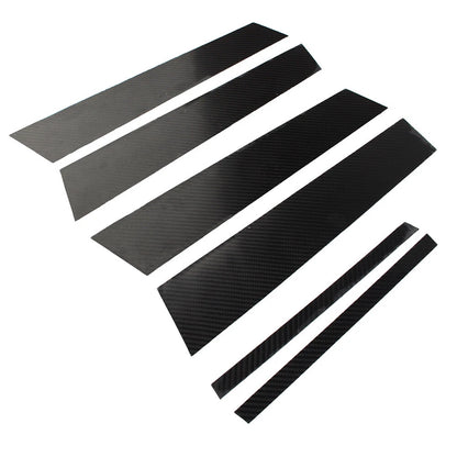 6x Exterior Door Window B Pillar Post Cover Trim For Alfa Romeo Giulia 2017-2021