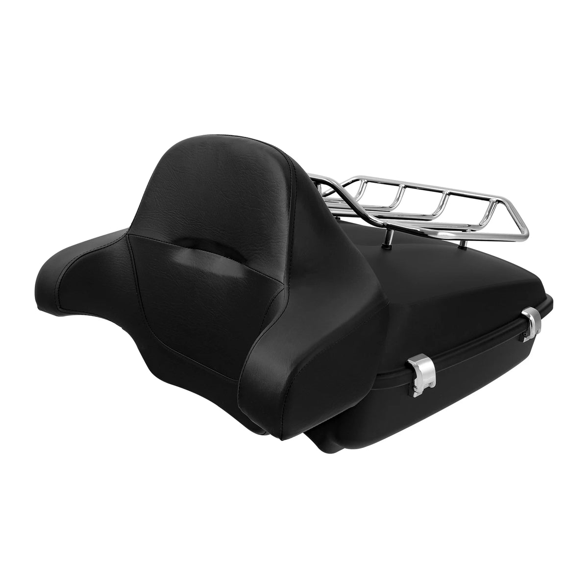 Matt Black Chopped Trunk Pad Mount Rack Fit For Harley Road Glide King 1997-2008