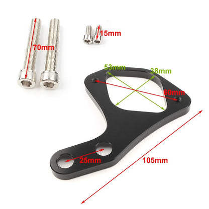 1PC For Scrambler CNC Motorcycle Ignition Key Relocation Bracket Black and White