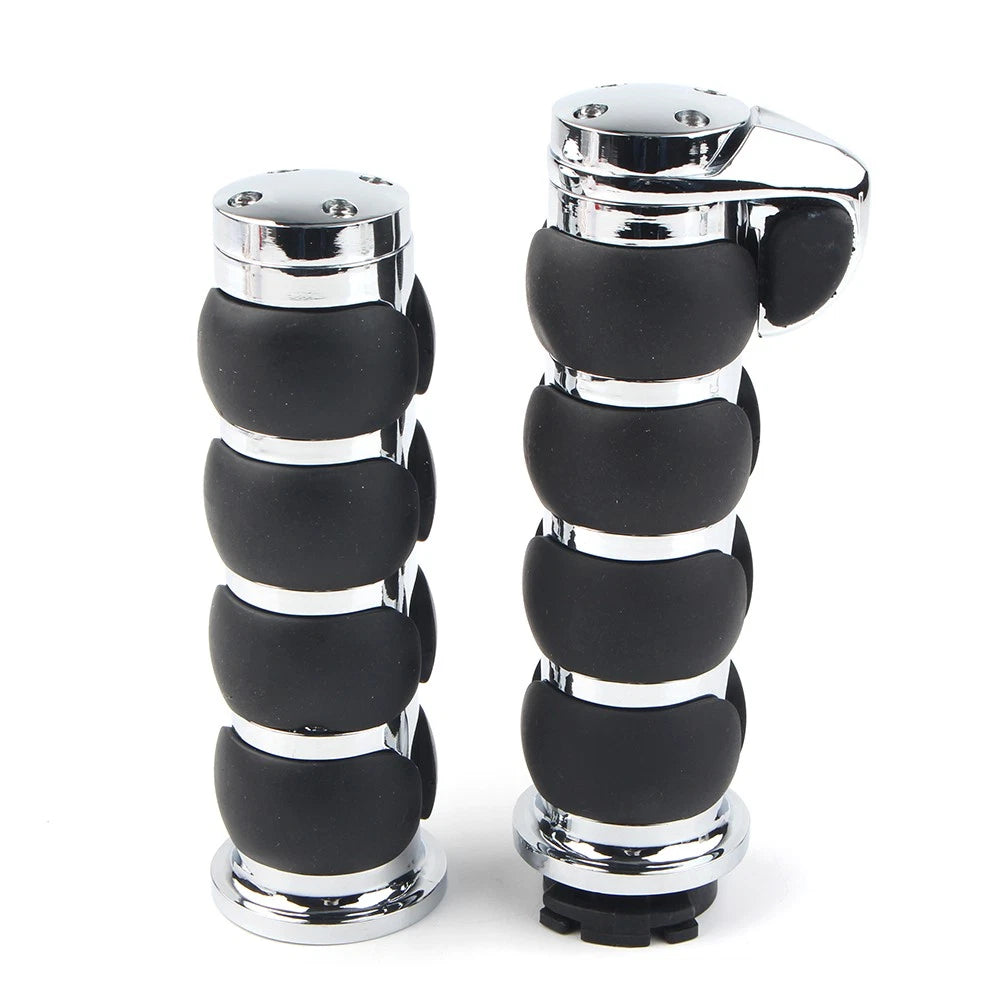 1 Pair Handle Bar Hand Grip For Motorcycle Cruiser Bike Chopper 1" Universal Fit
