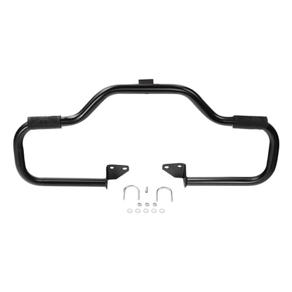 Black 1.25" Highway Engine Guard Crash Bar For Harley Dyna Super Wide Glide 06+