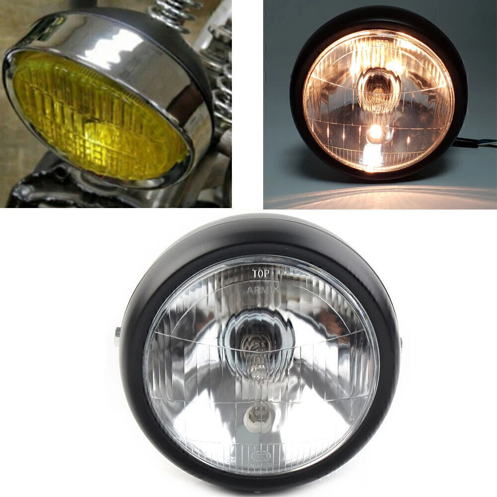 5.75" Retro Headlight Light Lamp Fit For Harley Dyna FXDL Softai Sportster White