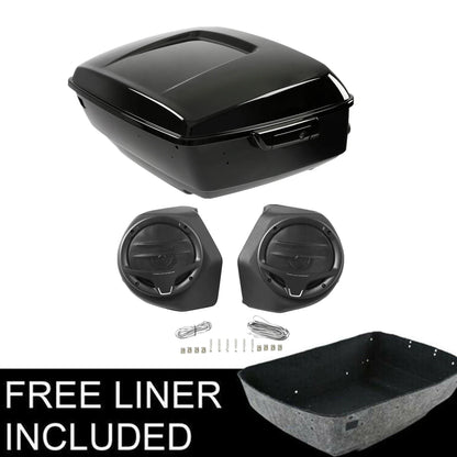 King Trunk Speakers Fit For Harley Trunk Electra Road Glide King 2014-Up Black