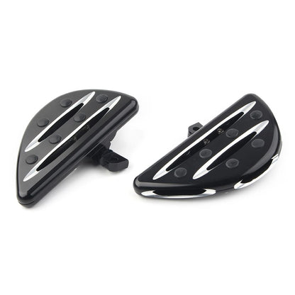 Black Rear Passenger Floorboards Floor Boards Foot Pegs for Harley Electra Glide