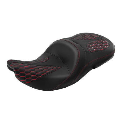 Black Red Rider Passenger Seat Fit For Indian Chieftain 14-25 Dark Horse 16-25