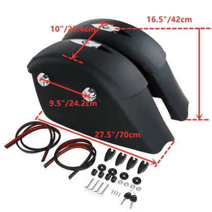 Matte Hard Saddle Bags Electronic Latch For Indian Chieftain Dark Horse 16-18 US