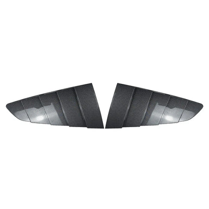 2pcs ABS Rear Side Quarter Window Louvers Cover For Ford Mustang 2015-2023