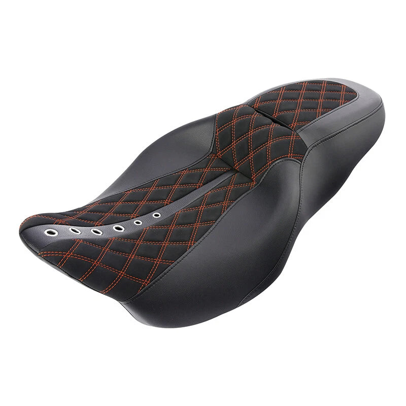 Black Orange Two-23 Driver & Passenger Seat Fit For Harley Road Glide 2009-2024