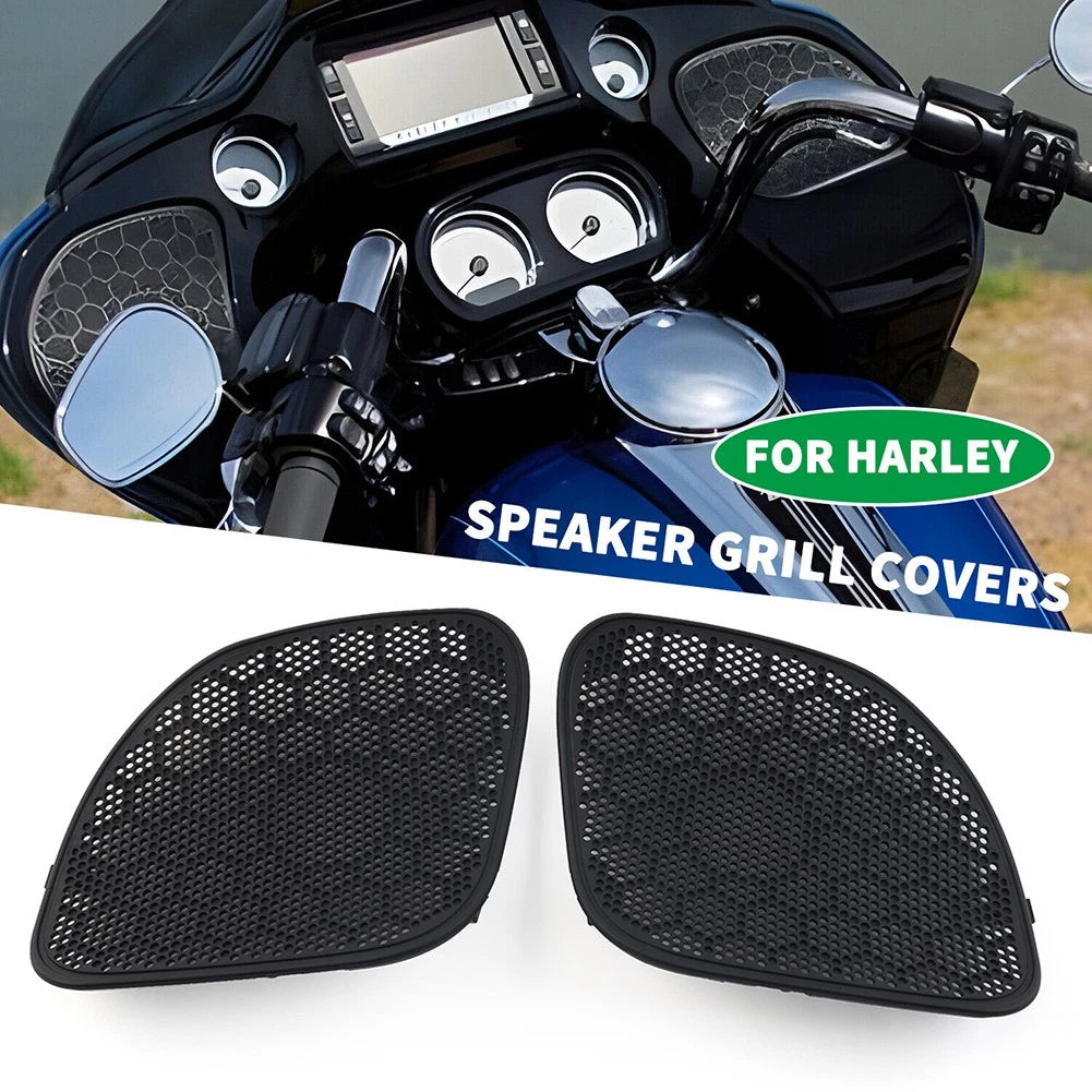 Front Fairing Speakers Mesh Cover Fit Harley Touring Road Glide FLTRX 2015-2023
