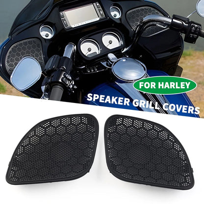 Front Fairing Speakers Mesh Cover Fit Harley Touring Road Glide FLTRX 2015-2023