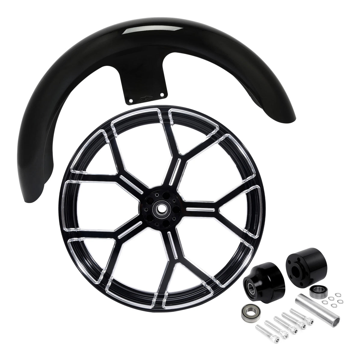 21" Front Fender Wheel Rim Single Disc Hub For Harley Road Glide King ABS 08-25