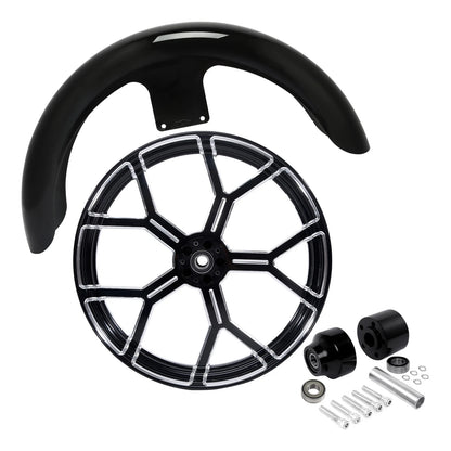21" Front Fender Wheel Rim Single Disc Hub For Harley Road Glide King ABS 08-25
