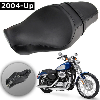 Two Up Seat Passenger Driver Saddle For Harley Sportster XL 883 1200 48 72 Iron