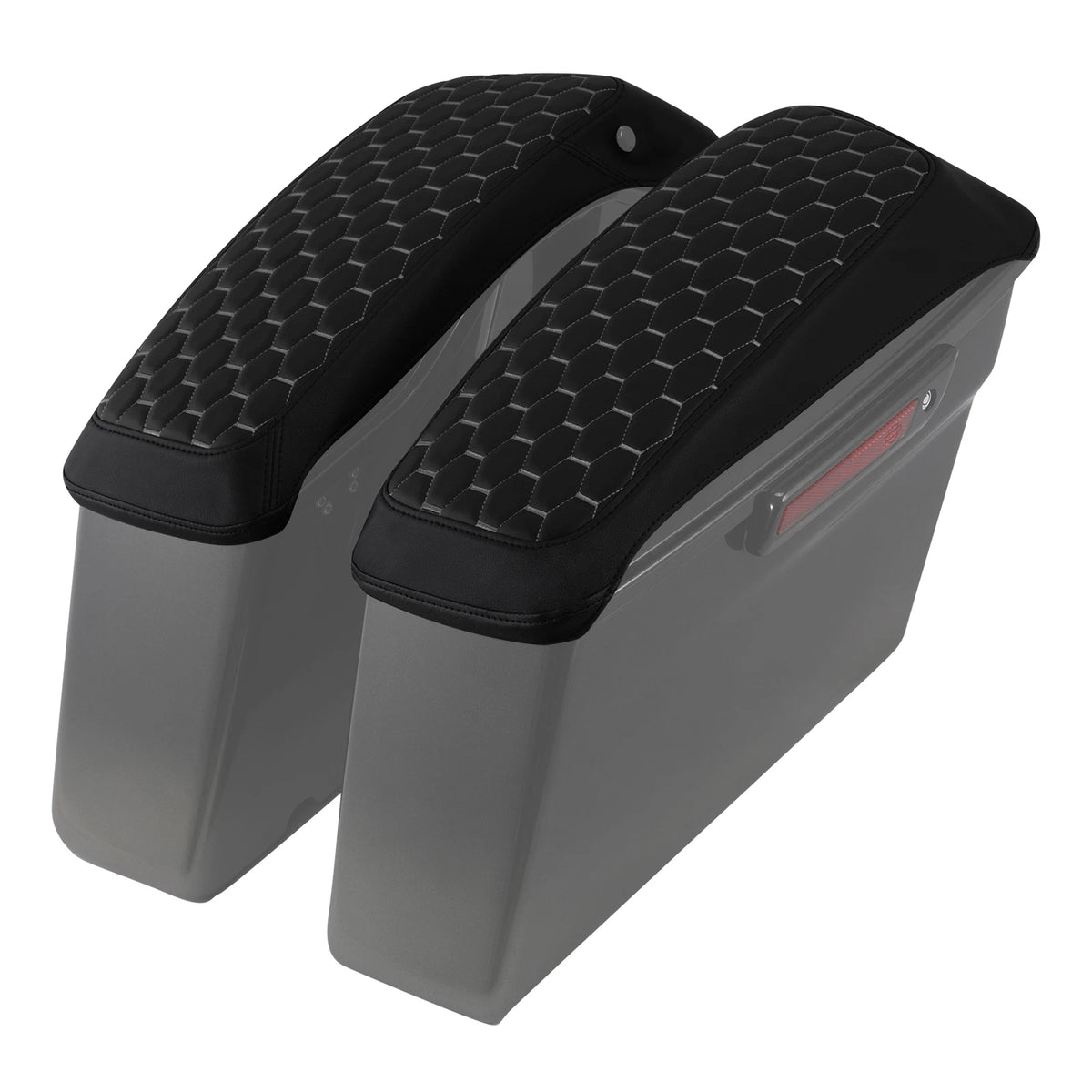 Black White Hard Saddlebags Lids Covers For Harley Electra Street Glide 14-23 22