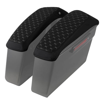 Black White Hard Saddlebags Lids Covers For Harley Electra Street Glide 14-23 22