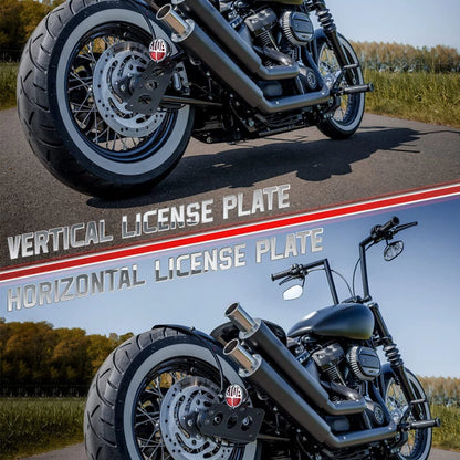Motorcycle Side Mount License Plate Bracket Tail Light Holder For Harley Chopper