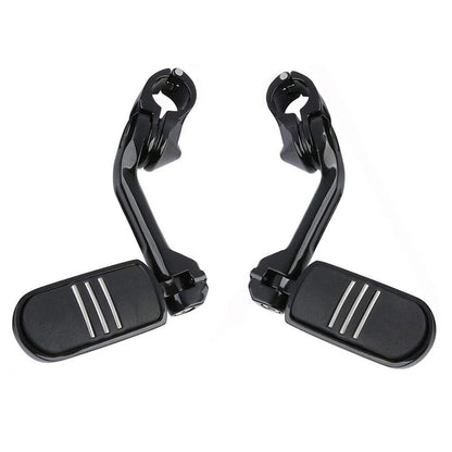 1-1/4" Long Angled Streamline Highway Engine Guard Foot Pegs For Harley Dyna US