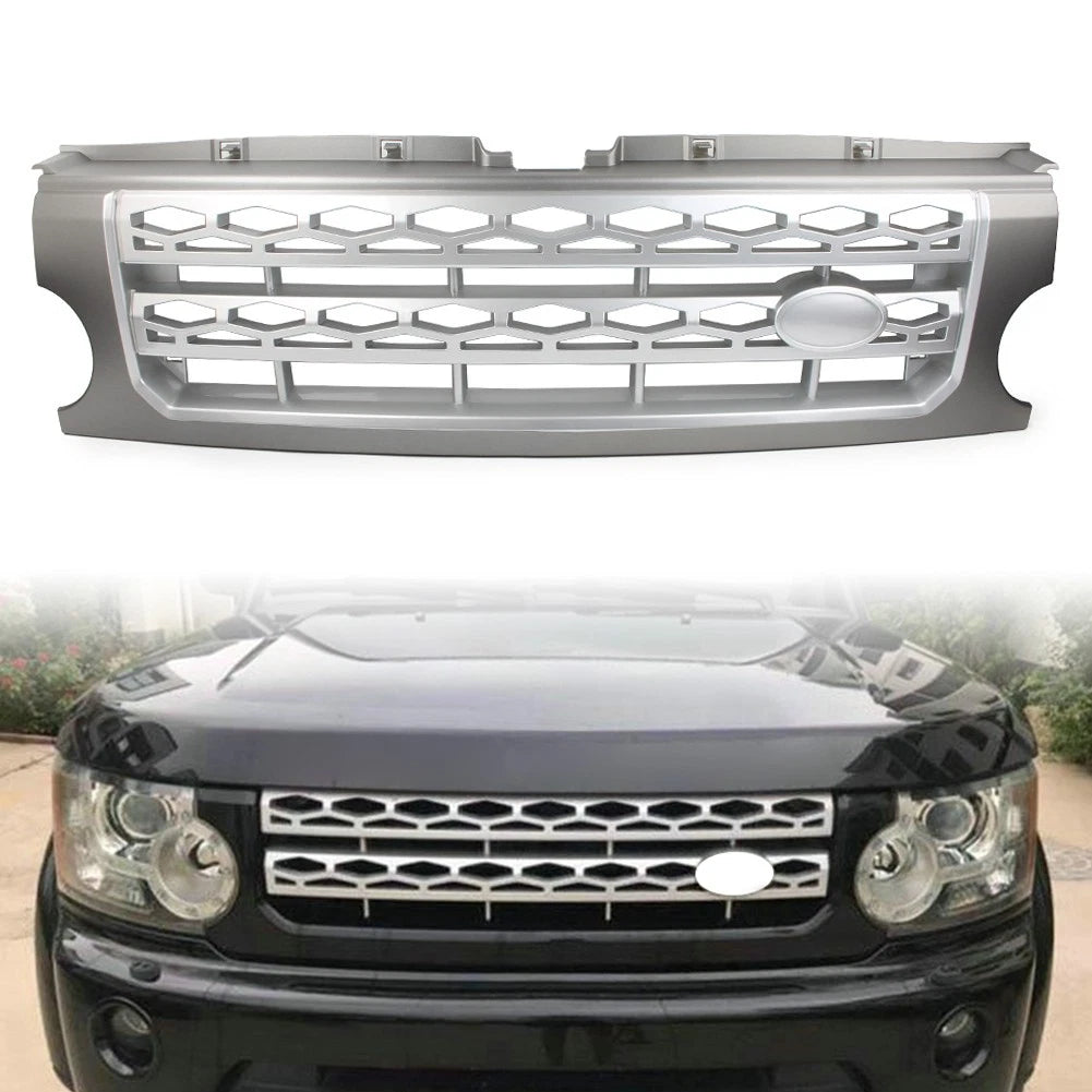 Gray Silver Front Grille Bumper Mesh For Land Rover Discovery LR3 2005-2009 2007
