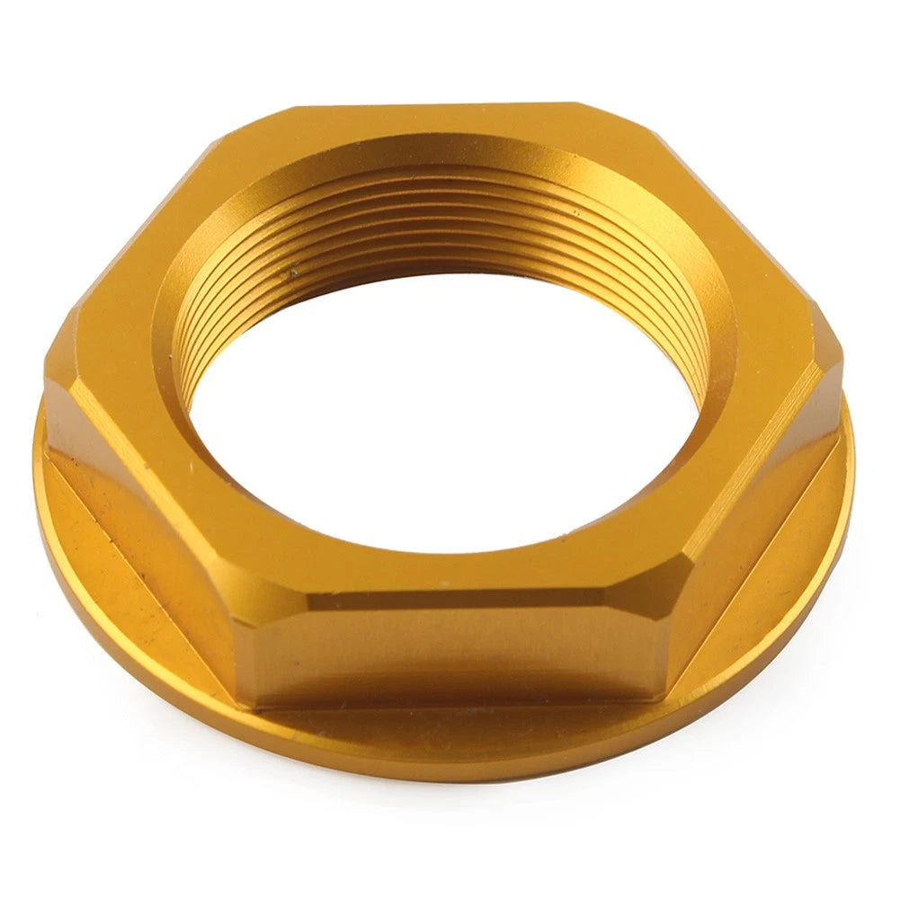 36mm Universal Motorcycle Triple Tree Stem Yoke Center Hole Nut CNC Gold US