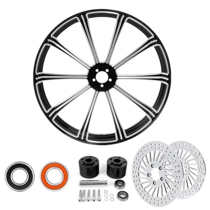 23" Front Wheel Rim Dual Disc Hub Brake Rotor For Harley Road Glide ABS 08-25 US