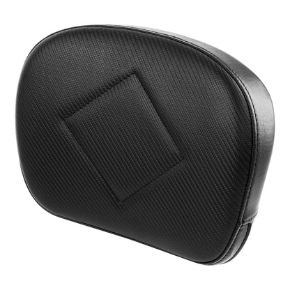 Black Rear Passenger Backrest Pad & Mount Brackets Fit For Harley Touring Glide