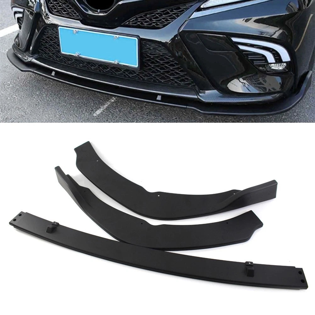 Matte Black Front Bumper Lip Chin Spoiler Splitter for Toyota Camry 2018-2020