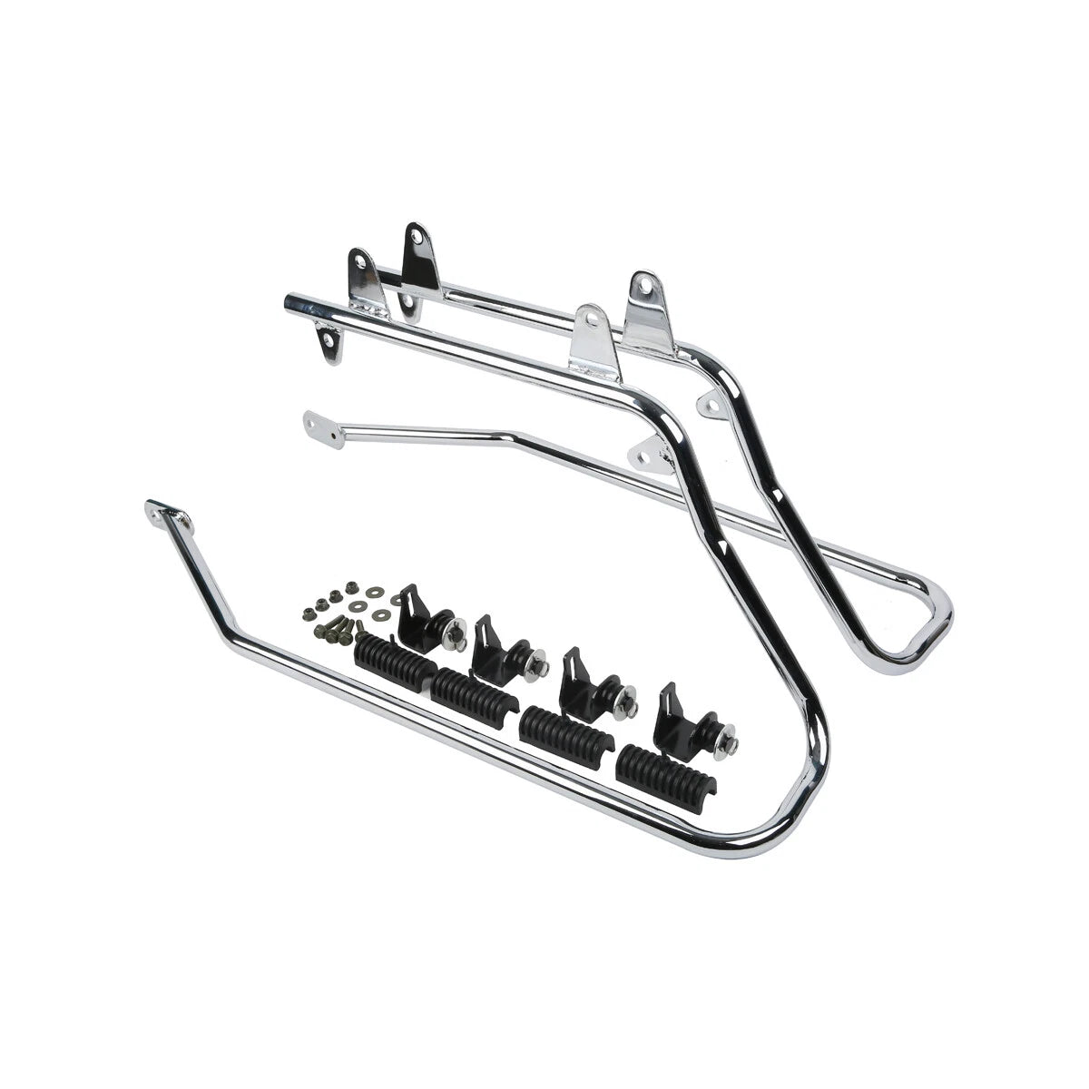 Matte Black Hard Saddlebags & Conversion Bracket For Harley Softail FXST 1984-17