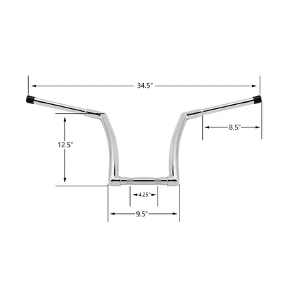 Handlebar Handle Bar Fit For Victory Cross Roads 10-14 Hard Ball 2012-13 Chrome