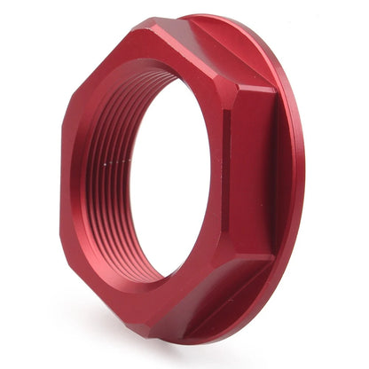 36mm Universal Motorcycle Triple Tree Stem Yoke Center Hole Nut CNC Red US