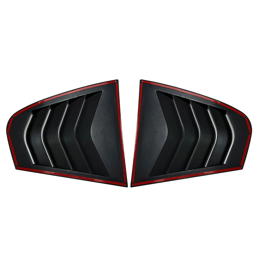 Rear Side Window Quarter Louver Trim For BMW 3 Series F30 2013-2019 Gloss Black