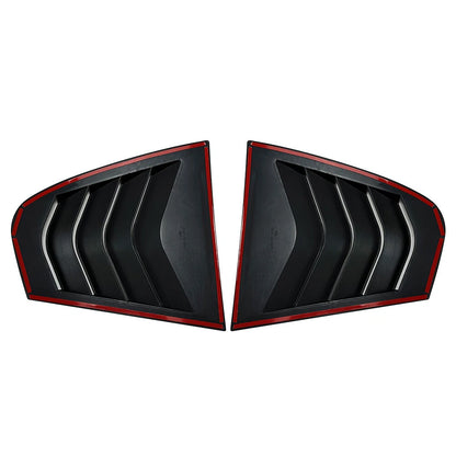 Rear Side Window Quarter Louver Trim For BMW 3 Series F30 2013-2019 Gloss Black