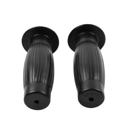 Universal 7/8" 1" Easy-Hold Hand Grips Vintage Motorcycle Handlebars Black