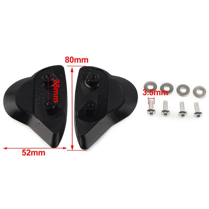 2x Rearview Mirror Block Off Base Plates Cover For Yamaha YZF-R6 17-22 R7 21-23