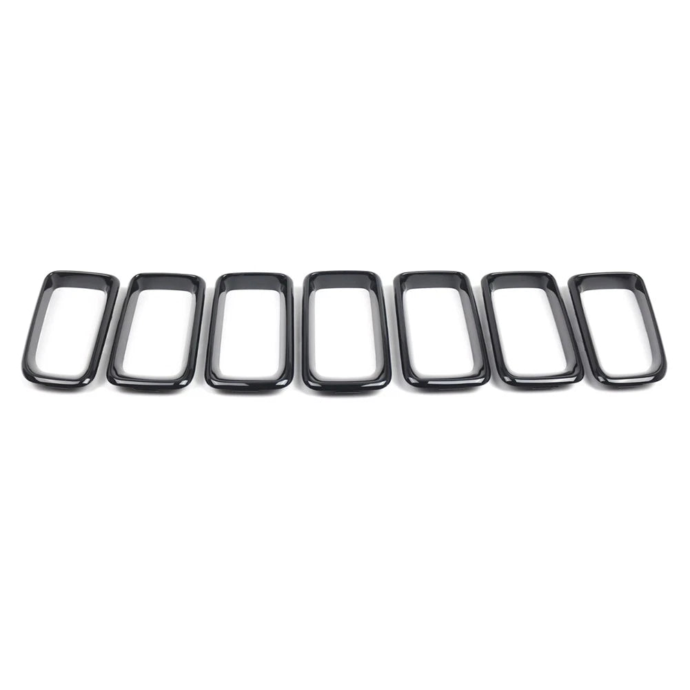 Front Grille Insert Cover Frame Grille Molding Black For Jeep Compass 2011-2017