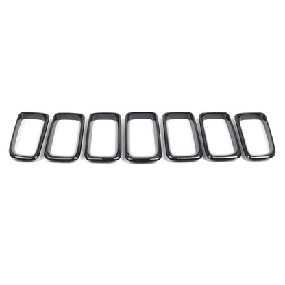 Front Grille Insert Cover Frame Grille Molding Black For Jeep Compass 2011-2017