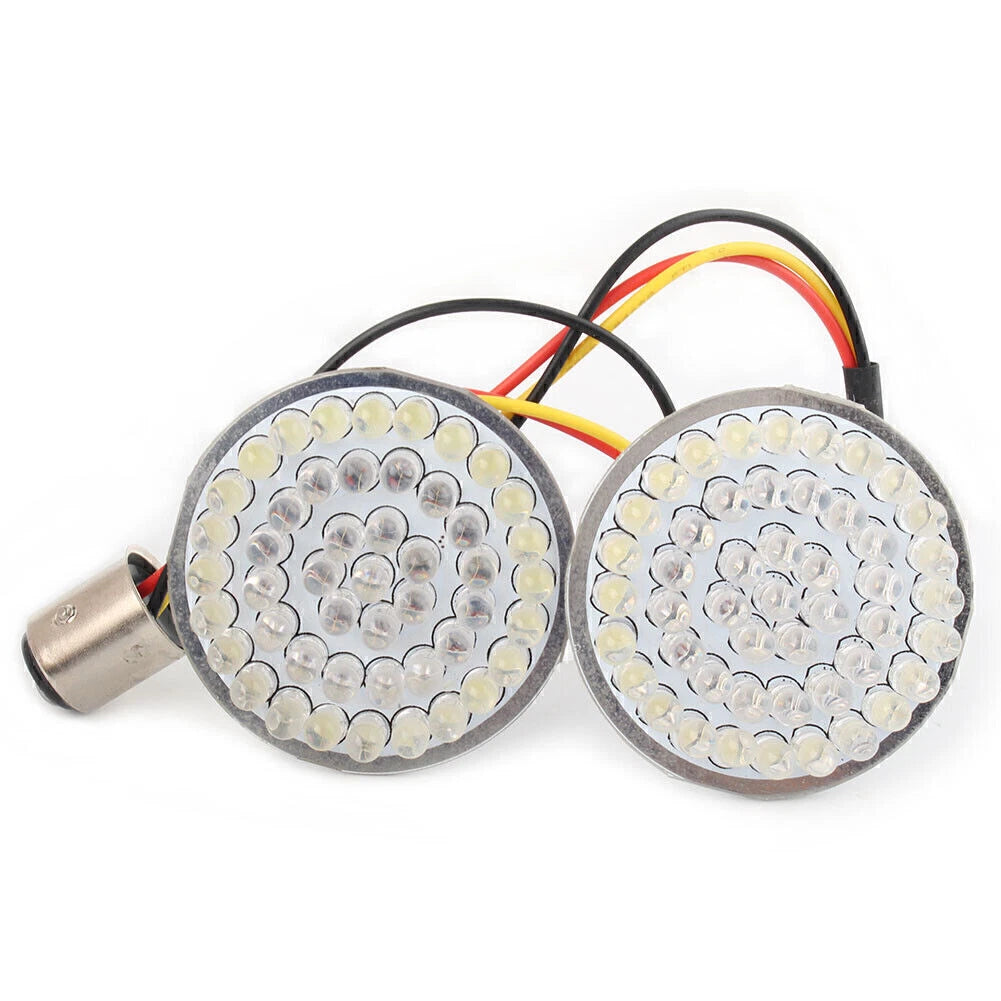 48-SMD LED Turn Signal Light Bulb Lamp  Fit Bobber Chopper Cafe Racer